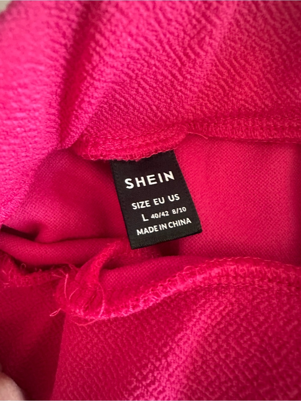 SHEIN Bright Pink Cropped Pants